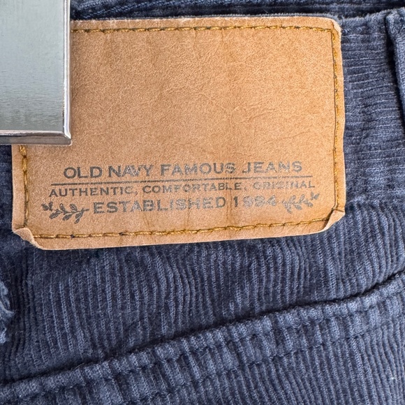 Old Navy Men's Casual Corduroy Pants Blue 38x30 Flat Front Chino Pockets‎ - Picture 5 of 13